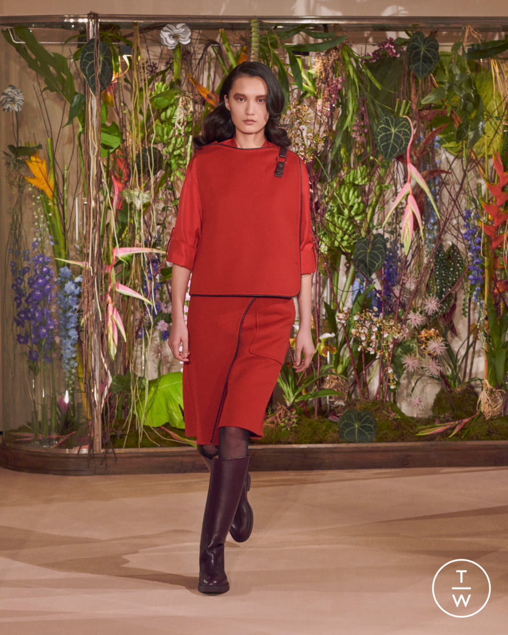 Fashion Week Paris Pre-Fall 2019 look 5 from the Hermès collection 女装