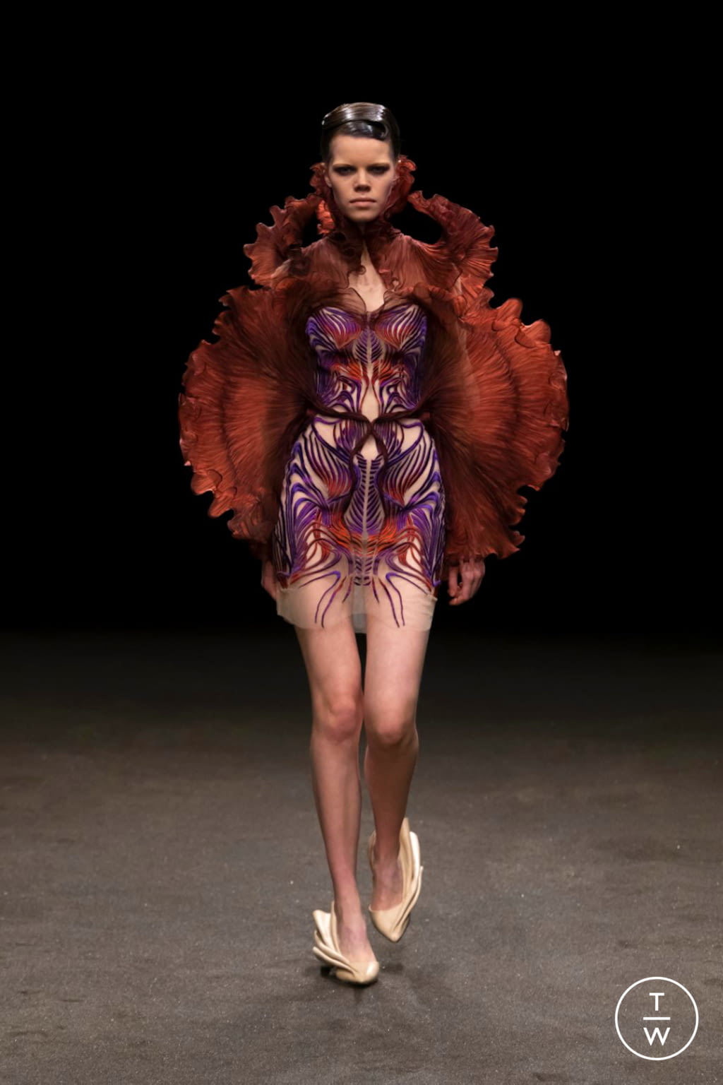 Fashion Week Paris Spring/Summer 2021 look 5 from the Iris Van Herpen collection couture