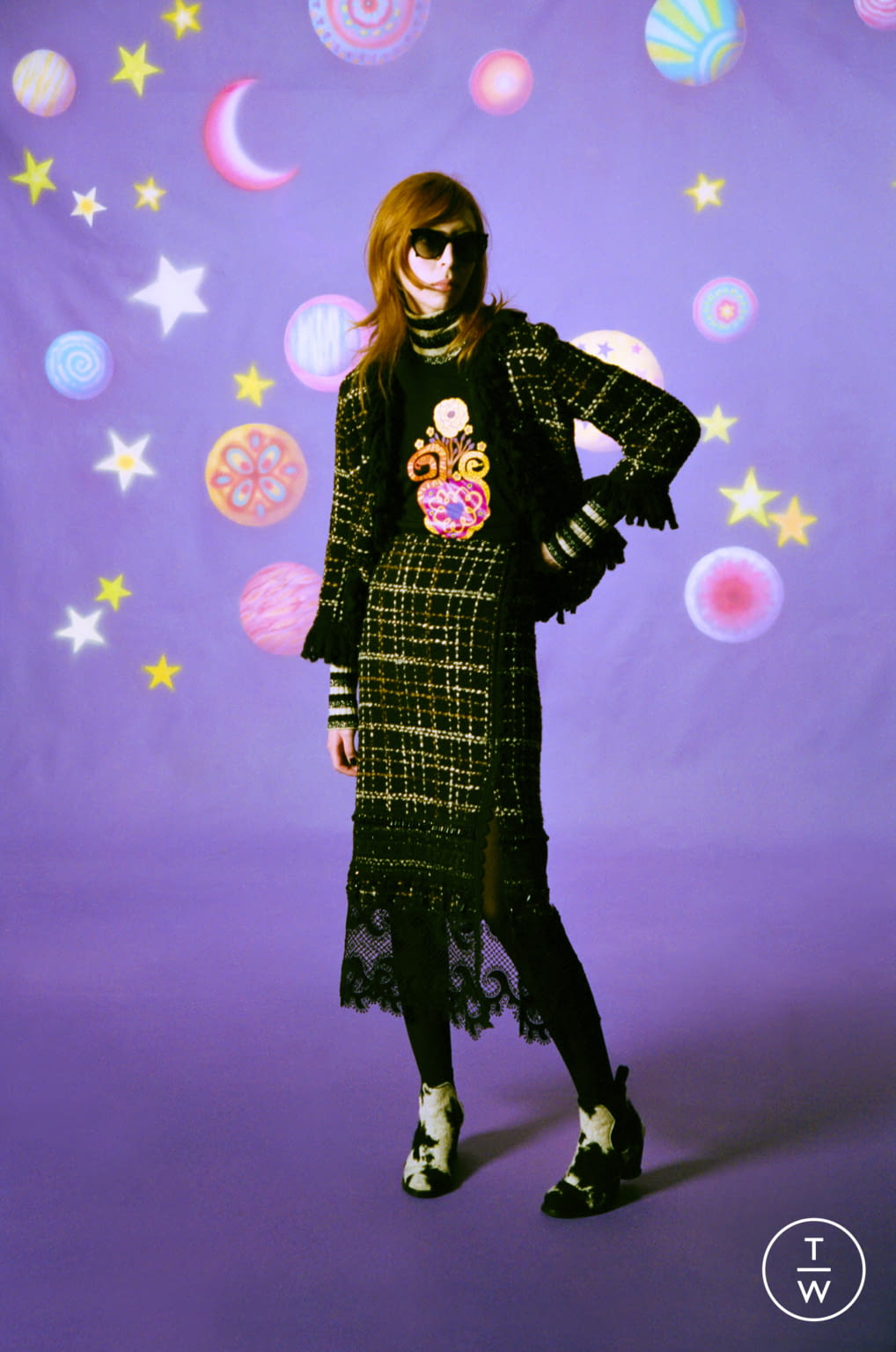 Fashion Week New York Fall/Winter 2021 look 6 from the Anna Sui collection womenswear