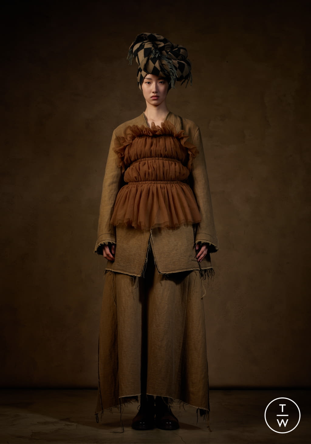 Fashion Week Paris Fall/Winter 2021 look 10 de la collection Uma Wang womenswear