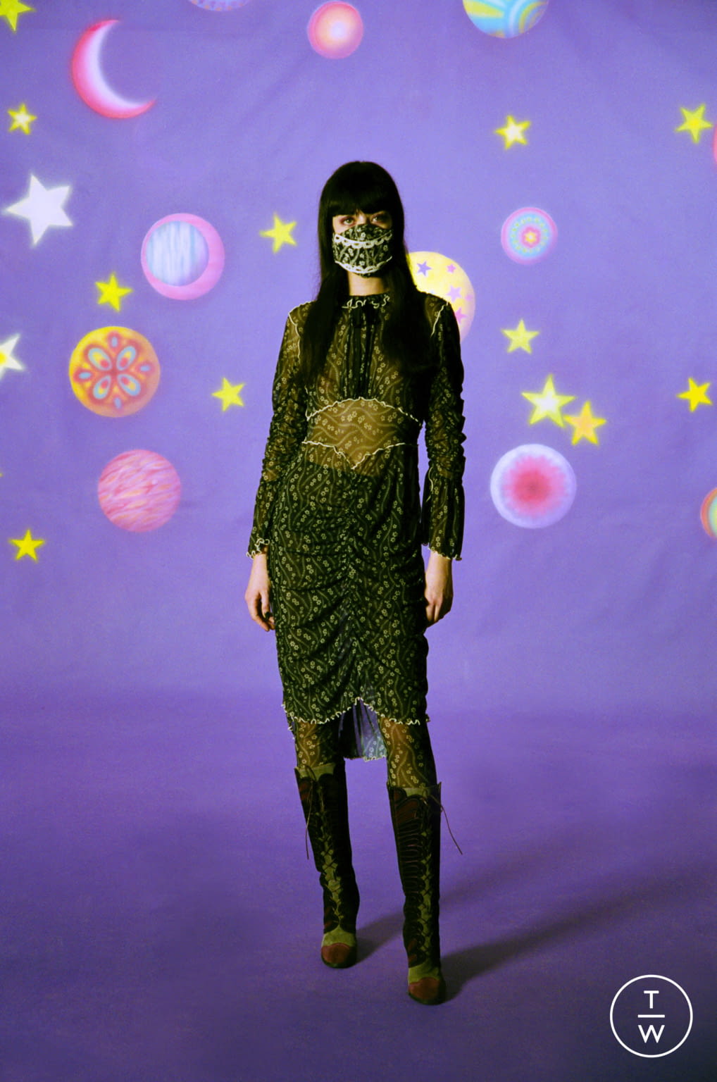 Fashion Week New York Fall/Winter 2021 look 11 de la collection Anna Sui womenswear