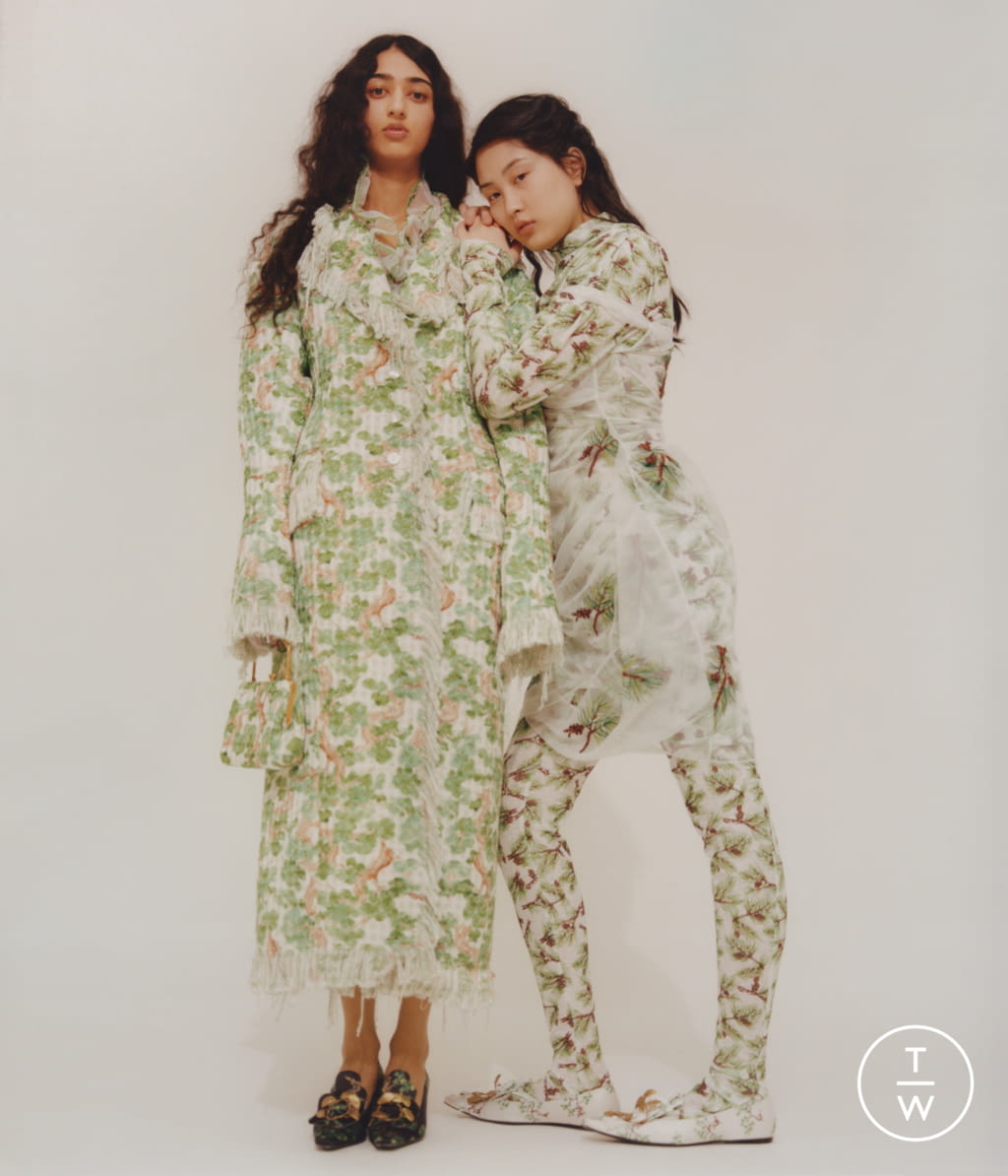 Fashion Week London Fall/Winter 2021 look 12 from the Yuhan Wang collection womenswear