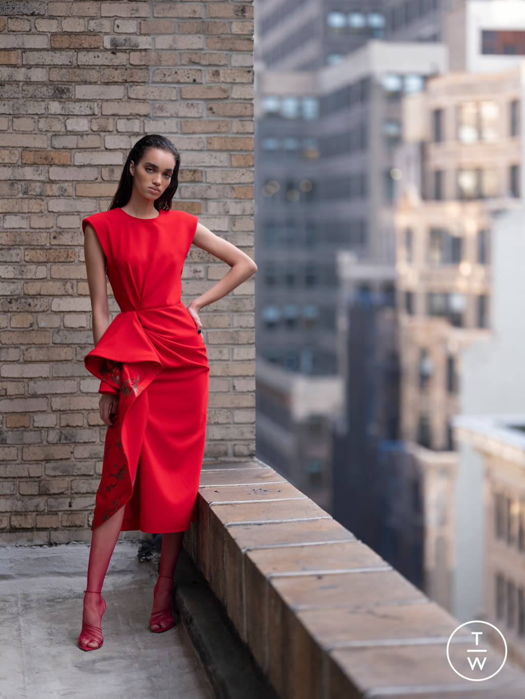 Fashion Week New York Pre-Fall 2020 look 12 from the Prabal Gurung collection 女装