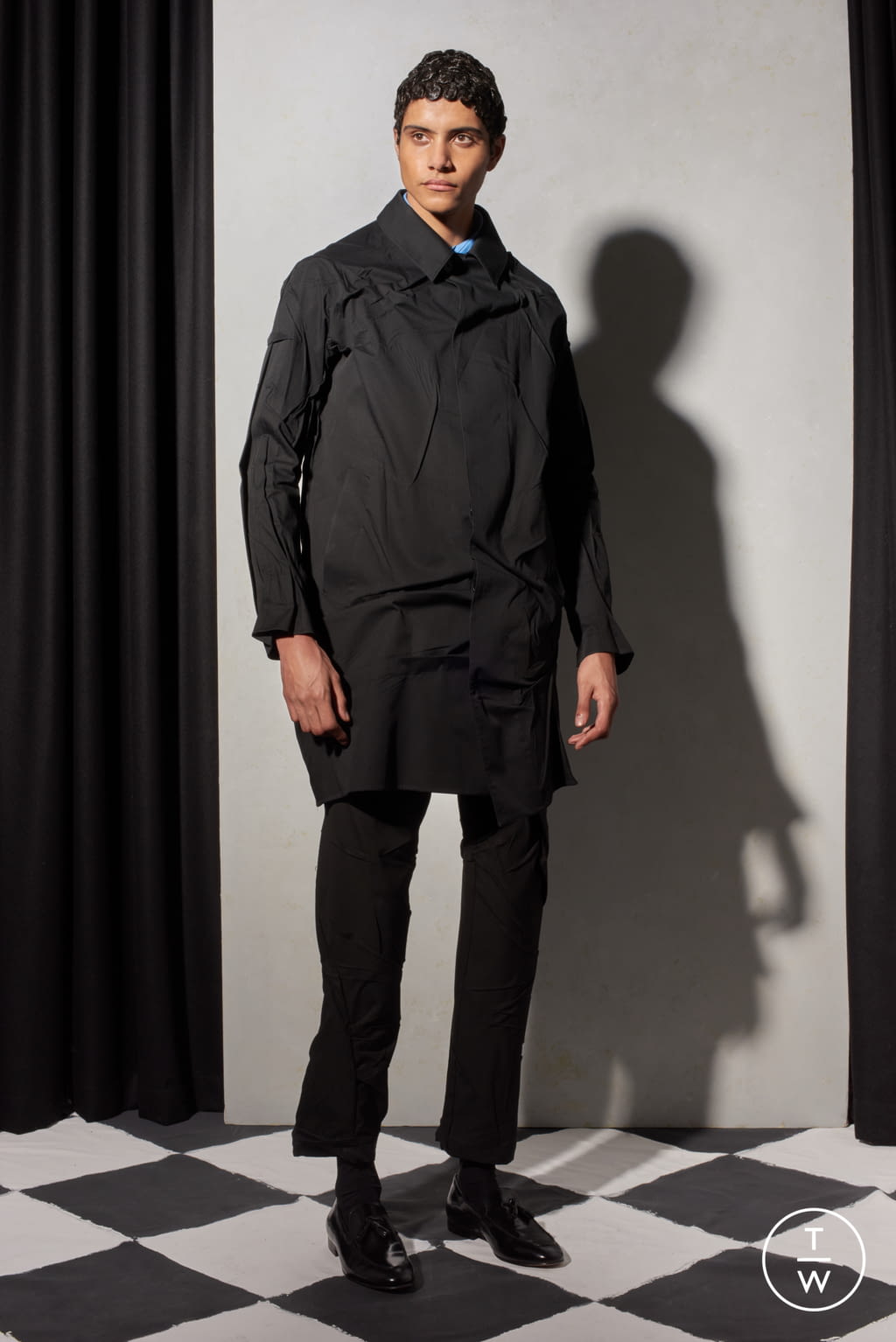 Fashion Week London Fall/Winter 2021 look 13 from the Bianca Saunders collection menswear