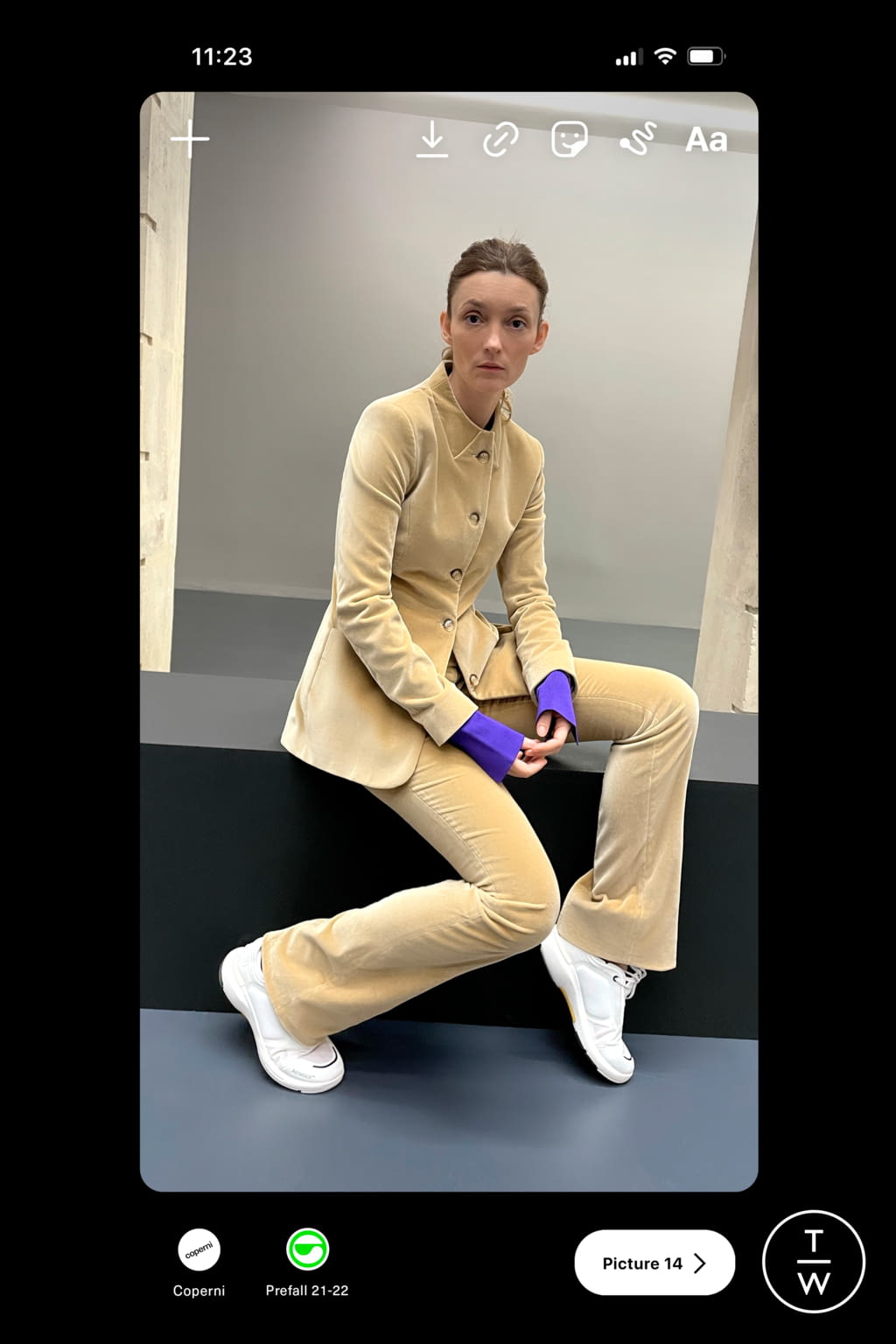 Fashion Week Paris Pre-Fall 2021 look 14 from the Coperni collection womenswear