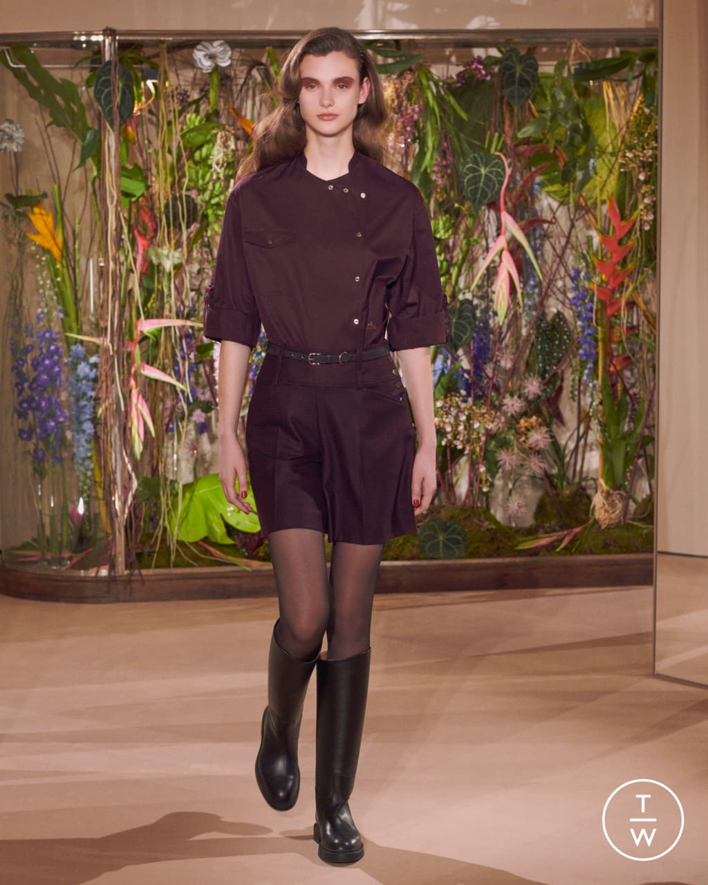 Fashion Week Paris Pre-Fall 2019 look 14 from the Hermès collection 女装