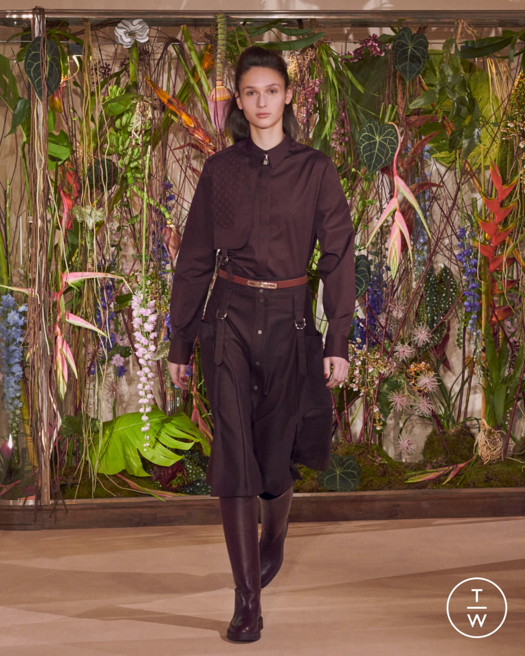 Fashion Week Paris Pre-Fall 2019 look 15 from the Hermès collection 女装