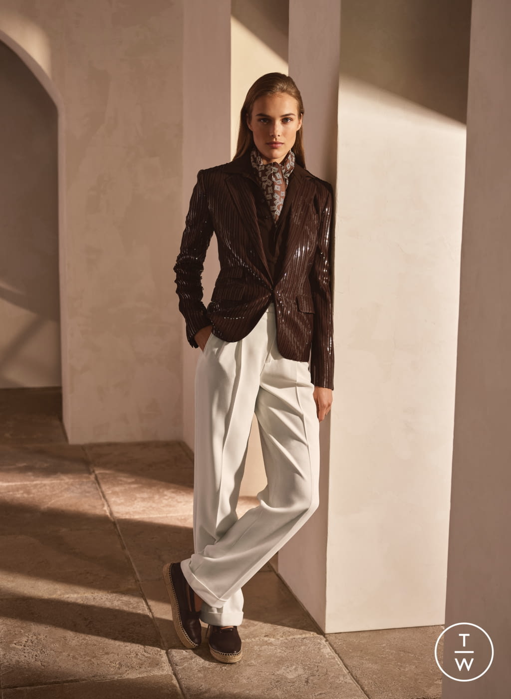 Fashion Week New York Spring/Summer 2021 look 18 from the Ralph Lauren collection 女装