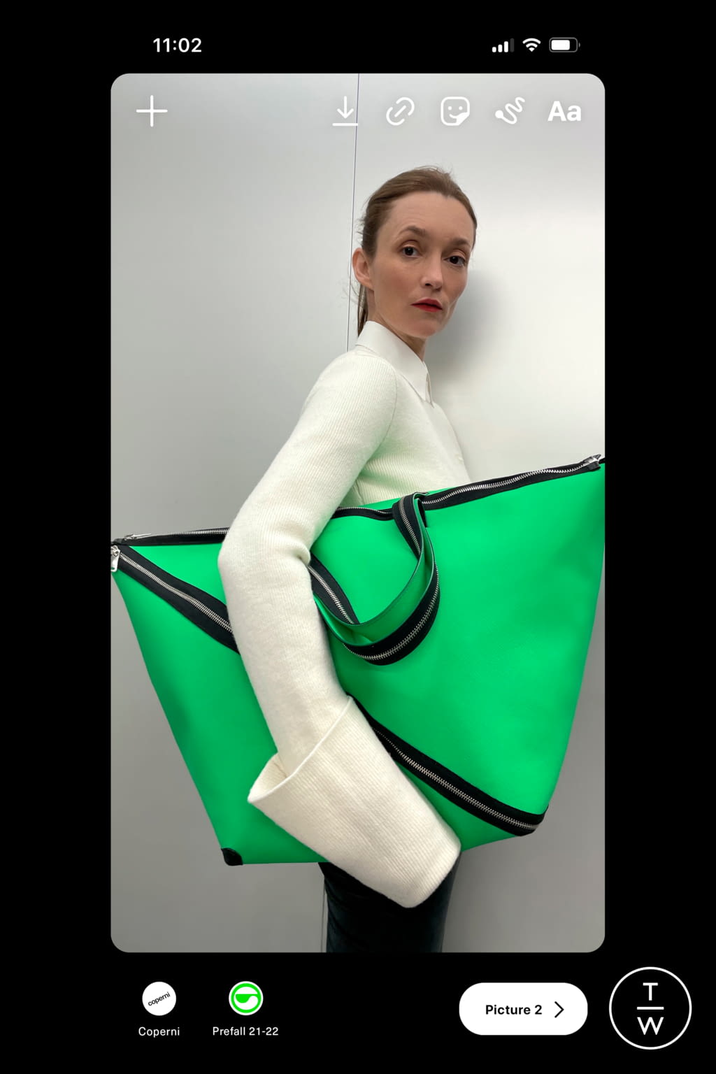 Fashion Week Paris Pre-Fall 2021 look 2 de la collection Coperni womenswear