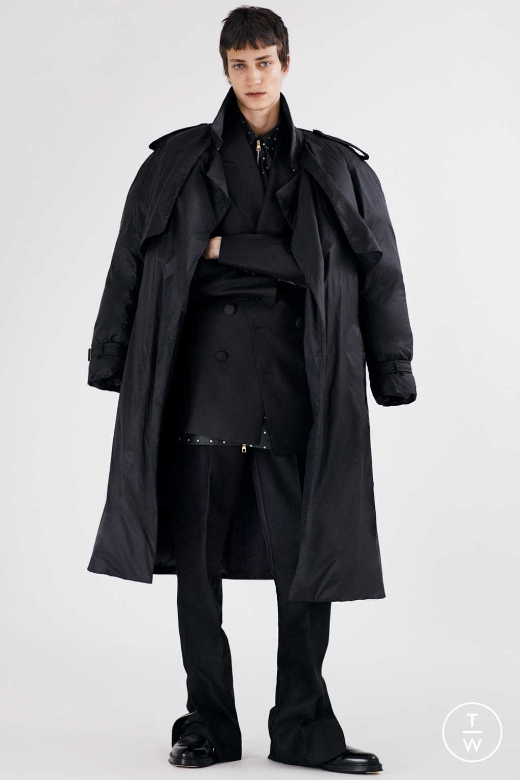 Fashion Week London Fall/Winter 2021 look 4 from the Dunhill collection 男装