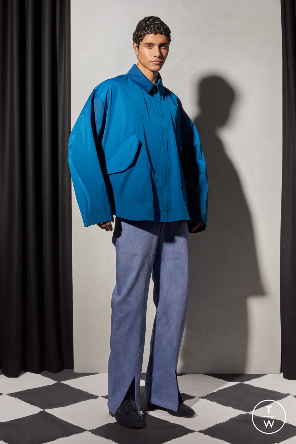 Fashion Week London Fall/Winter 2021 look 5 from the Bianca Saunders collection menswear