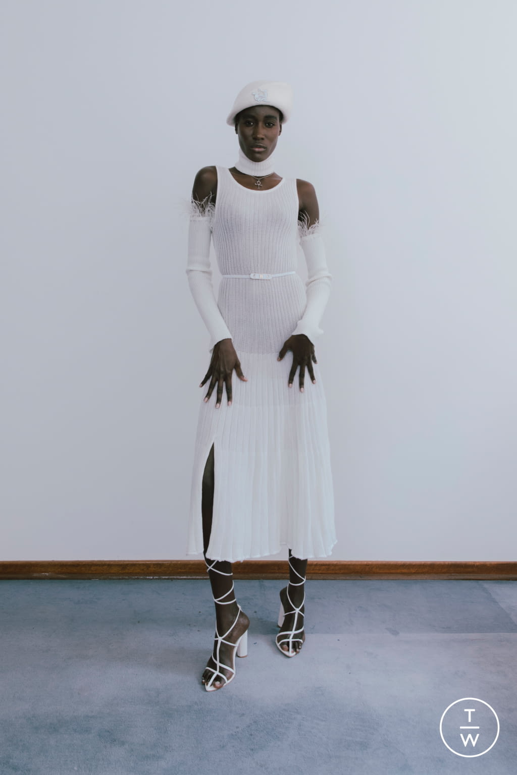Fashion Week Paris Spring/Summer 2021 look 8 from the Thebe Magugu collection womenswear