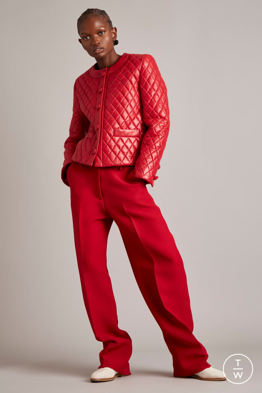 Fashion Week New York Fall/Winter 2021 look 7 de la collection Adam Lippes womenswear