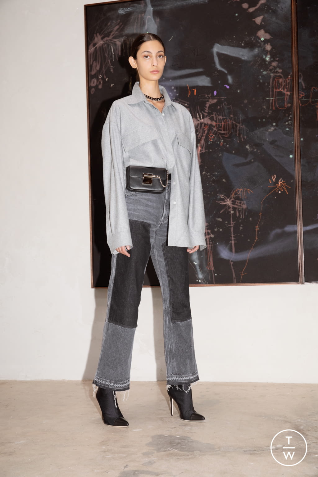 Fashion Week Paris Spring/Summer 2022 look 7 from the Amiri collection 女装