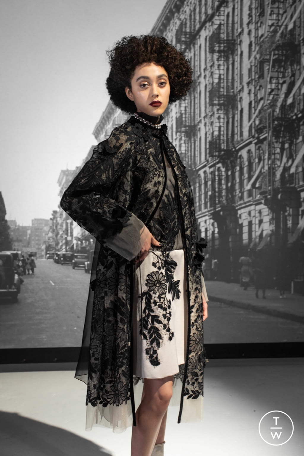 Fashion Week New York Fall/Winter 2021 look 7 de la collection Bibhu Mohapatra womenswear