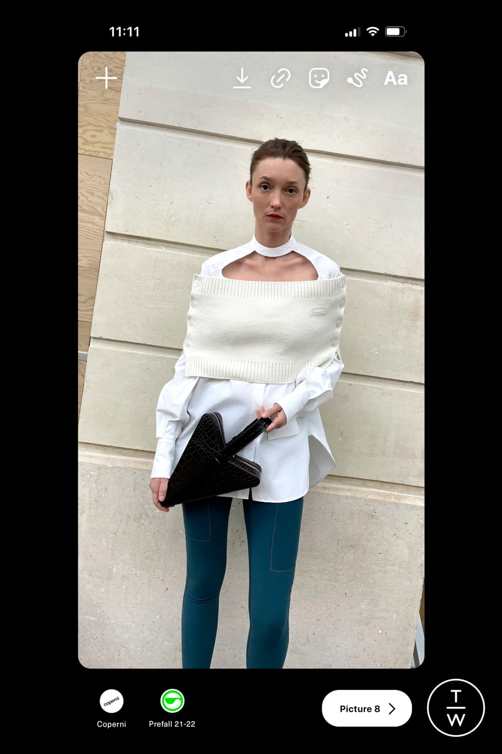 Fashion Week Paris Pre-Fall 2021 look 8 from the Coperni collection womenswear