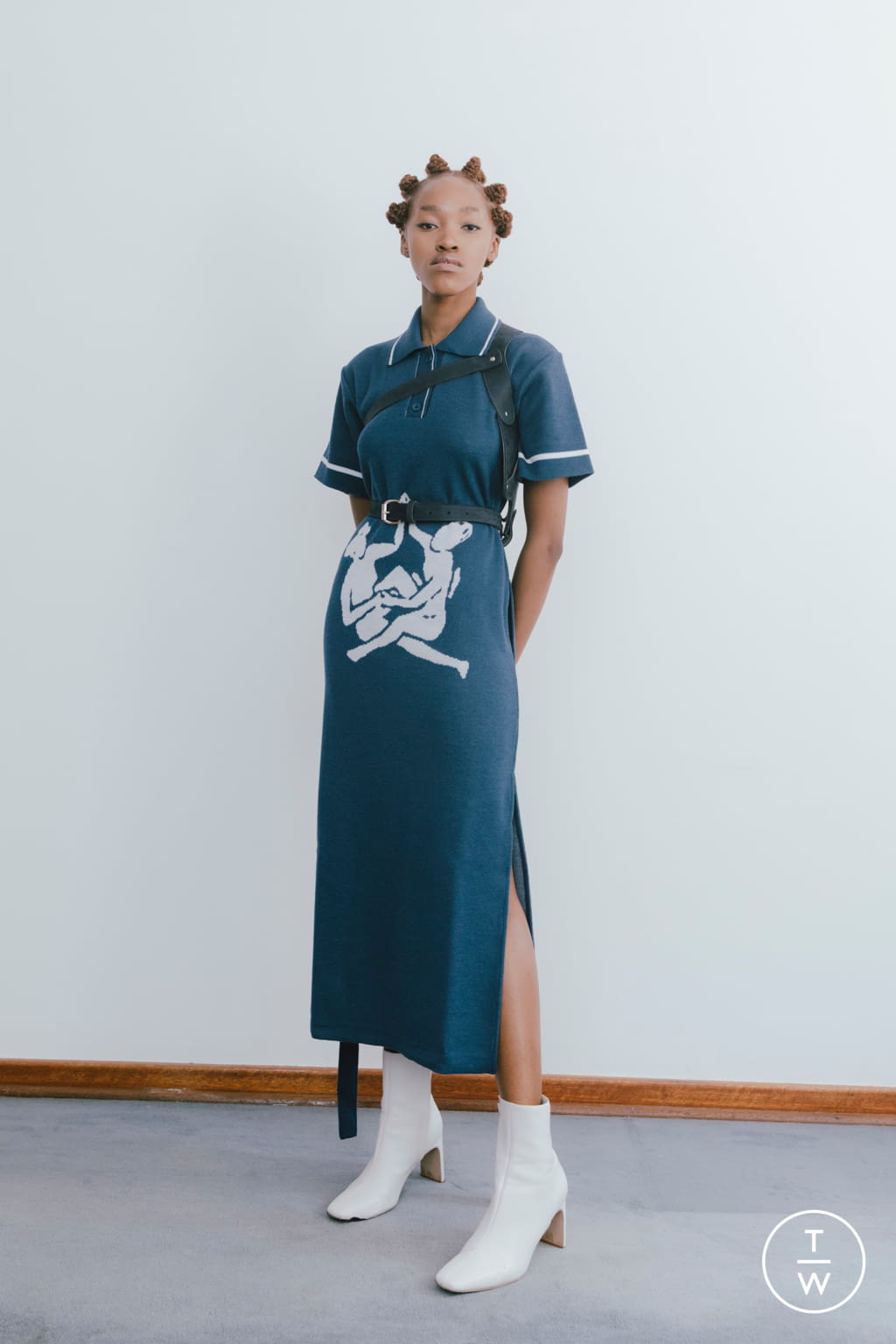 Fashion Week Paris Spring/Summer 2021 look 13 from the Thebe Magugu collection womenswear
