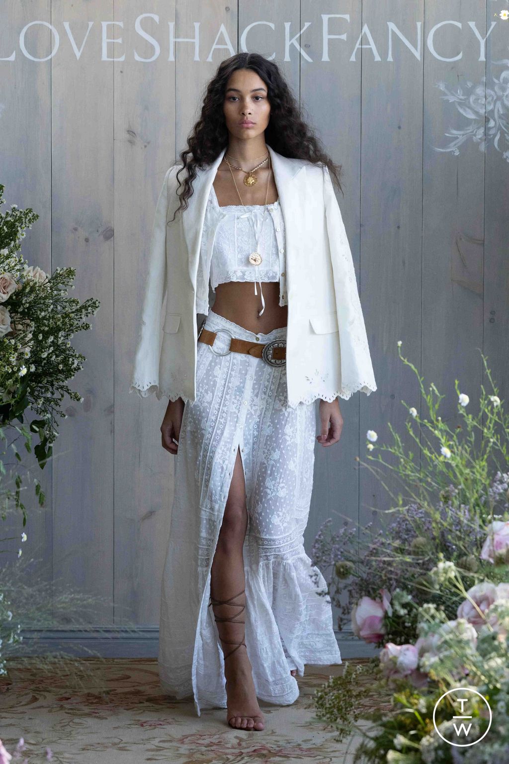 Fashion Week New York Spring/Summer 2026 look 5 from the LoveShackFancy collection womenswear