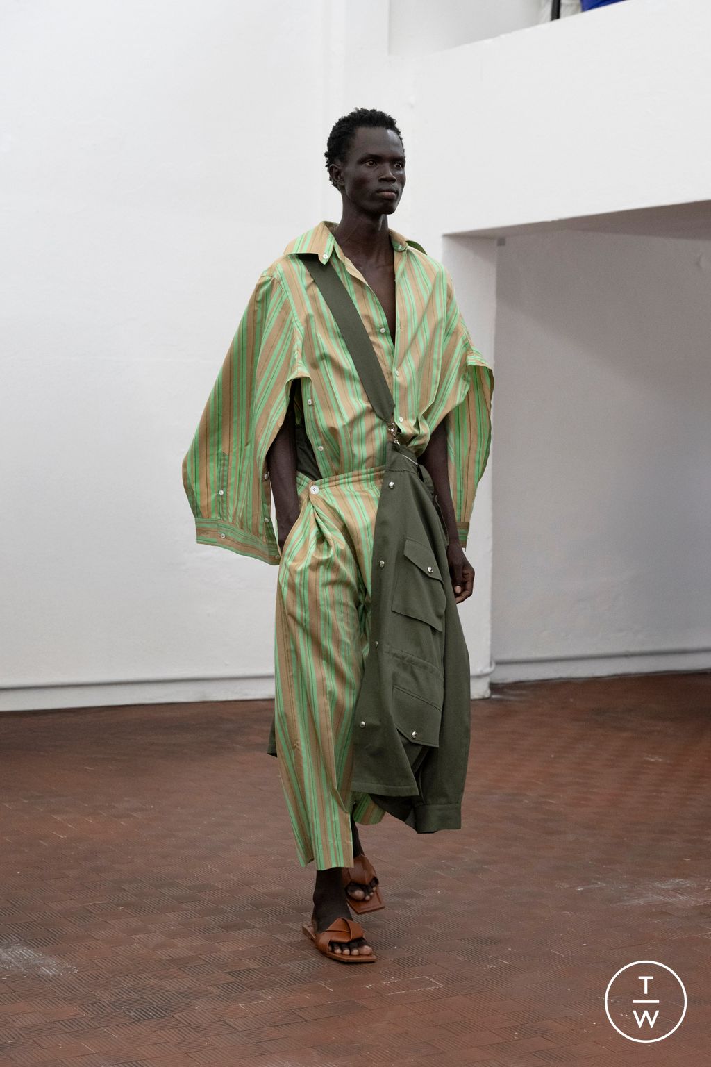 Fashion Week Milan Spring/Summer 2026 look 5 de la collection Setchu menswear