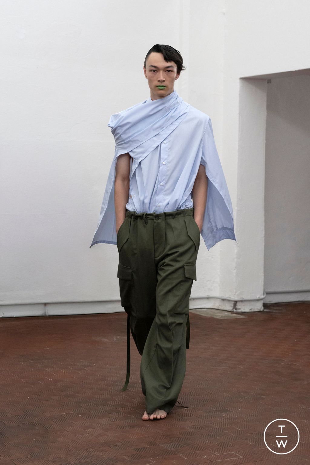 Fashion Week Milan Spring/Summer 2026 look 6 de la collection Setchu menswear