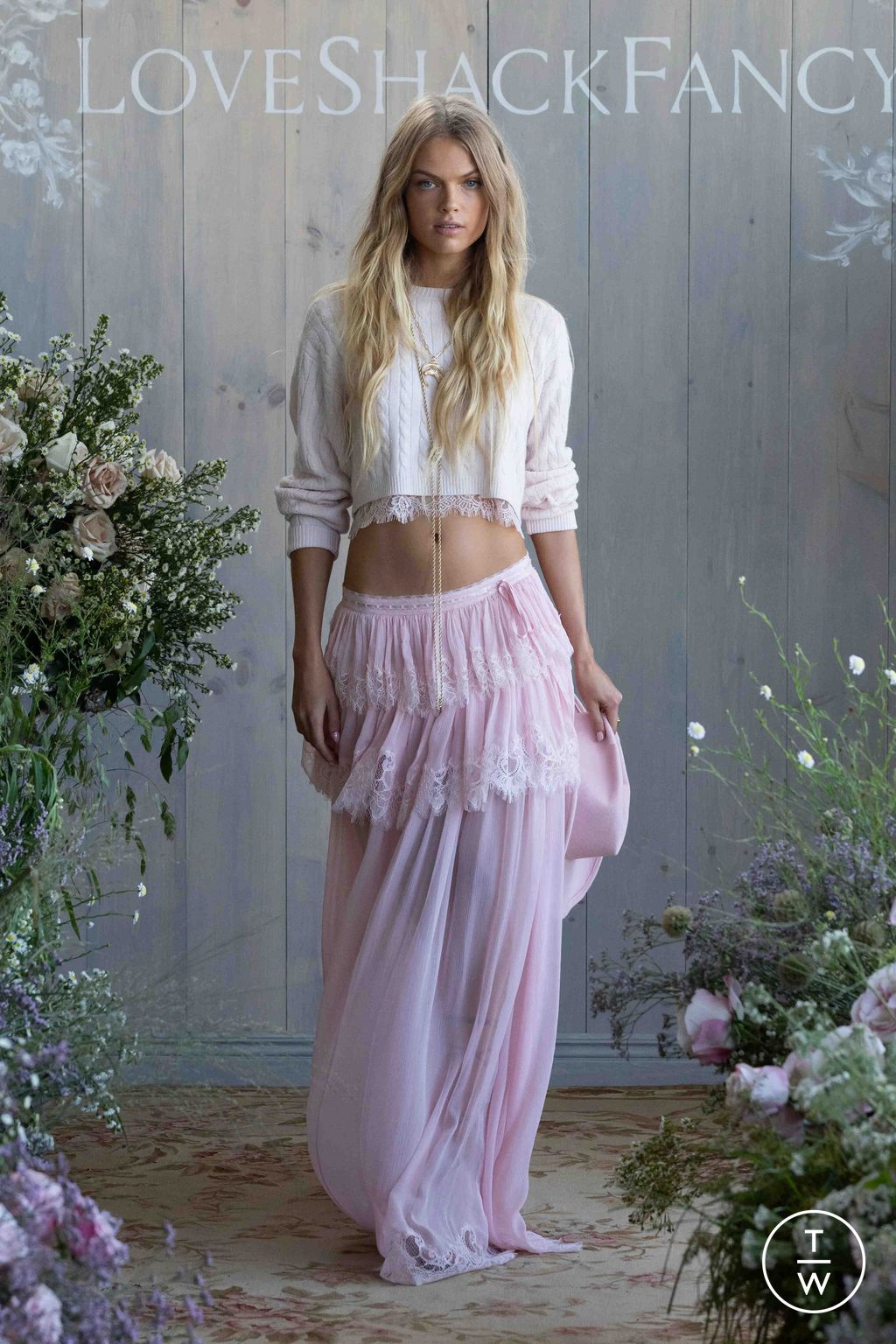 Fashion Week New York Spring/Summer 2026 look 12 from the LoveShackFancy collection womenswear