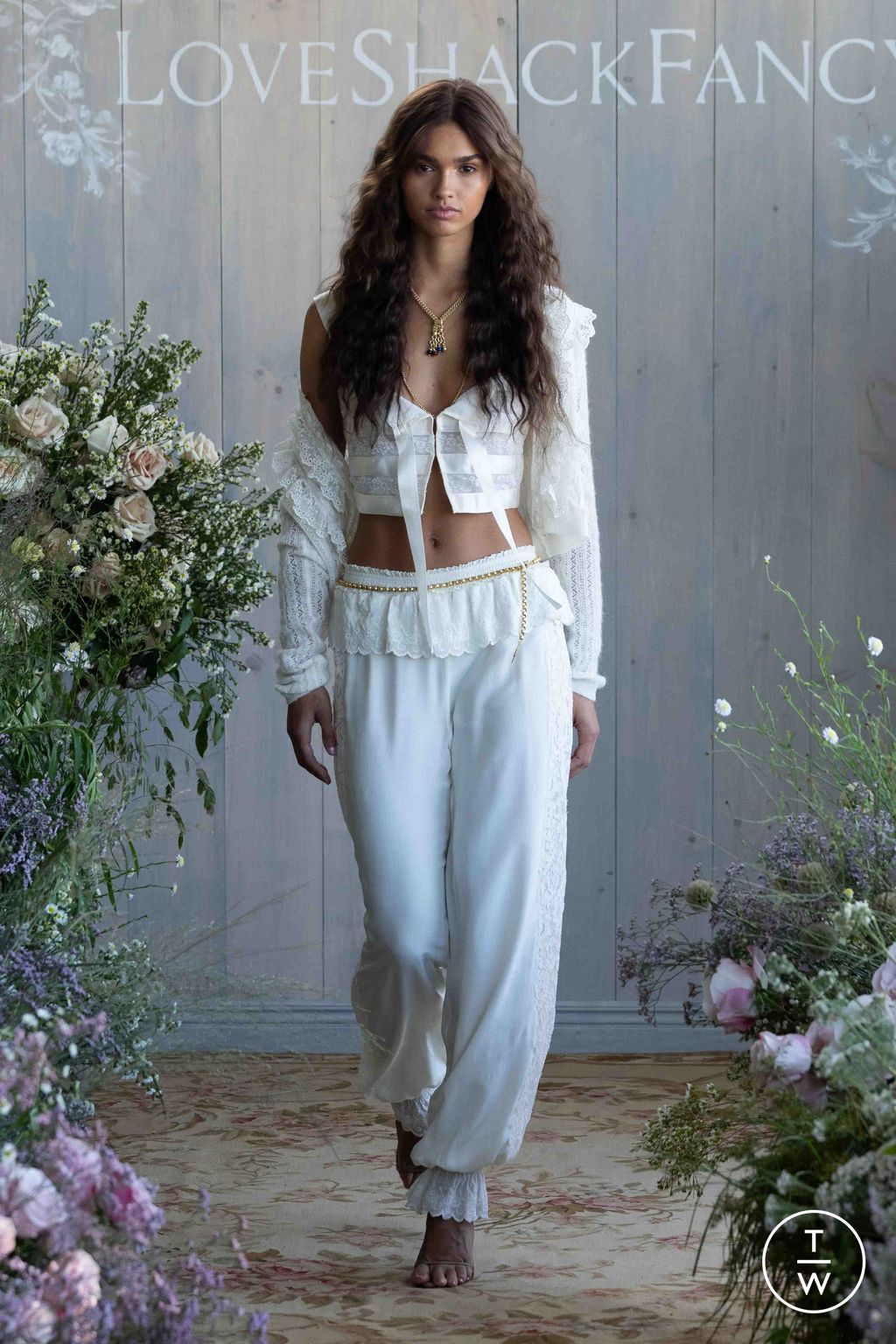 Fashion Week New York Spring/Summer 2026 look 23 from the LoveShackFancy collection womenswear