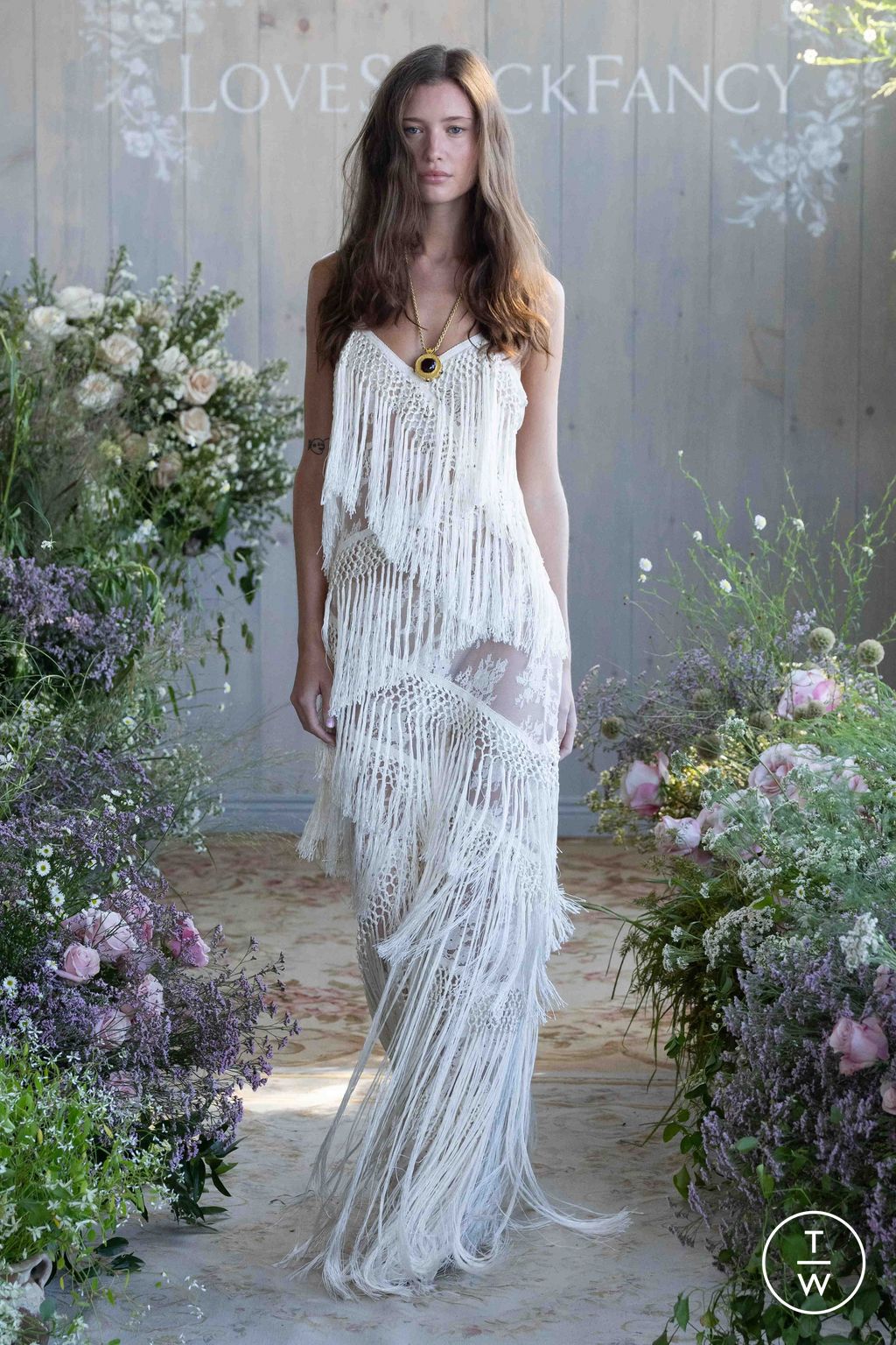 Fashion Week New York Spring/Summer 2026 look 40 from the LoveShackFancy collection womenswear