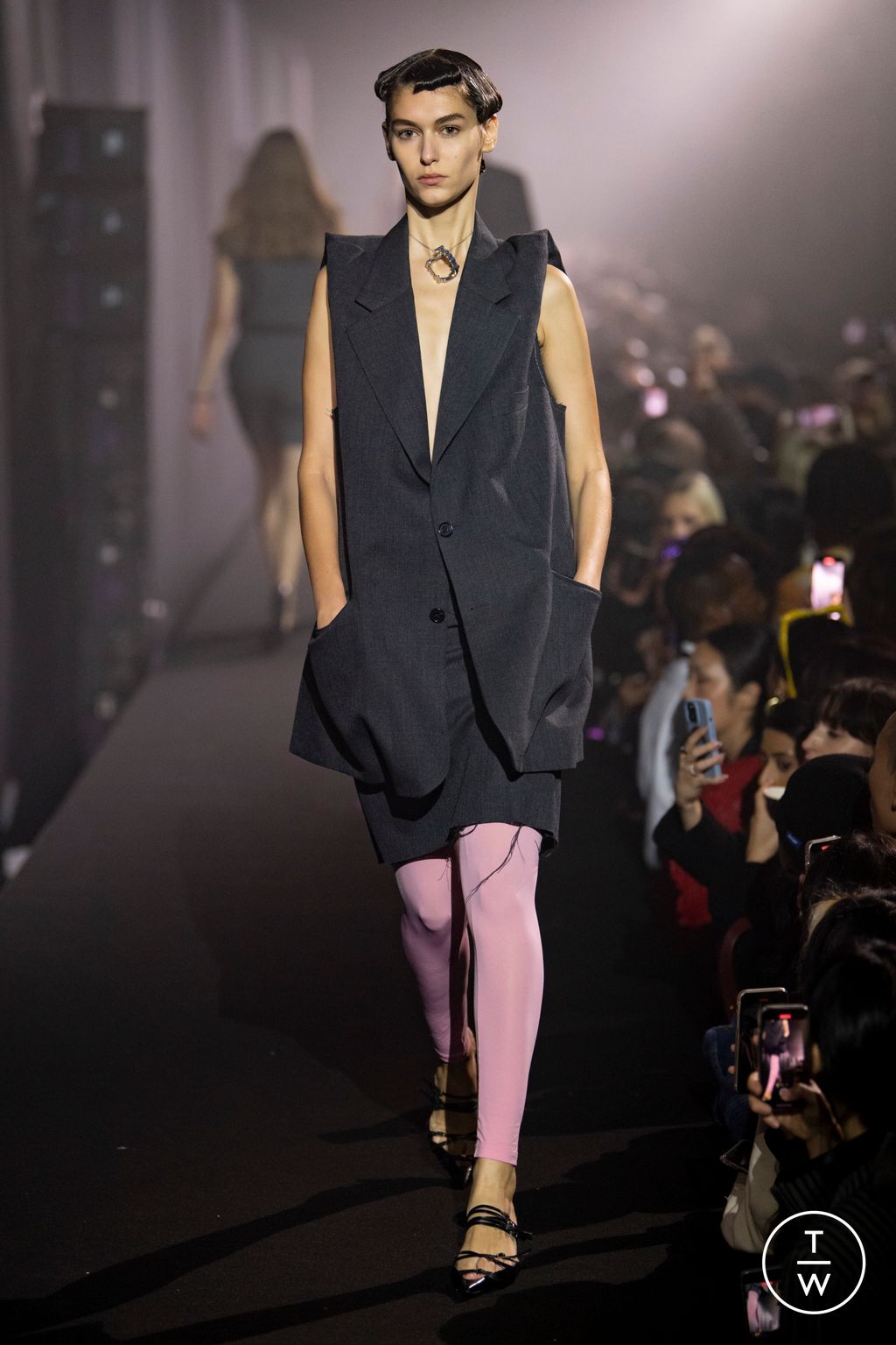 Fashion Week London Spring/Summer 2023 look 61 from the Raf Simons collection womenswear