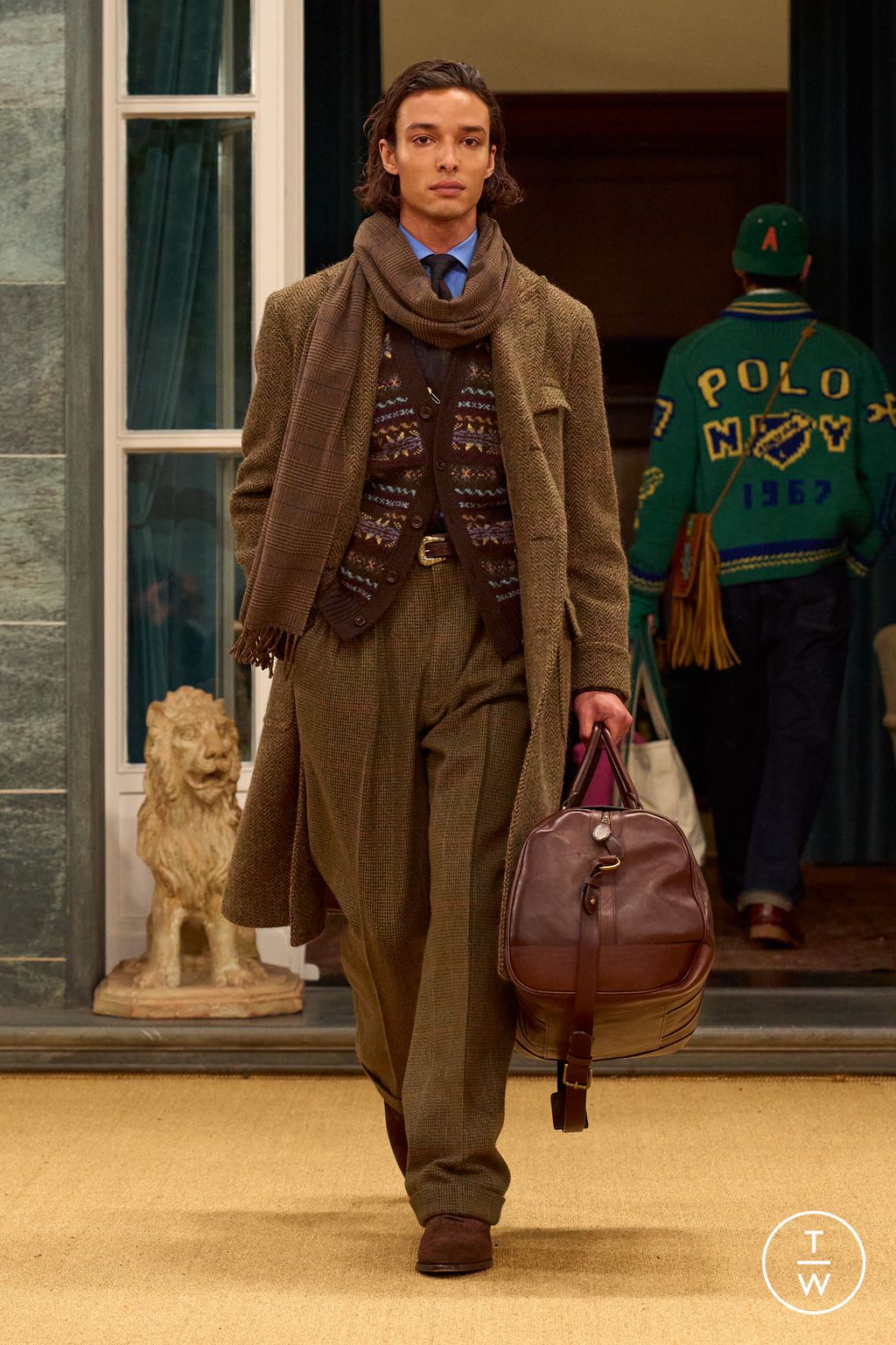 Fashion Week Milan Fall/Winter 2026 look 19 from the Polo Ralph Lauren collection 男装