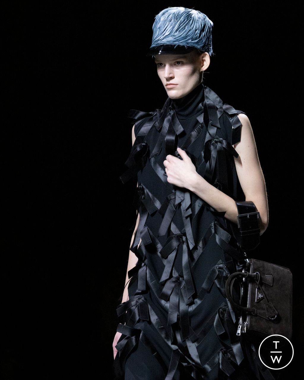 Fashion Week Milan Fall/Winter 2024 look 39 from the Prada collection womenswear accessories