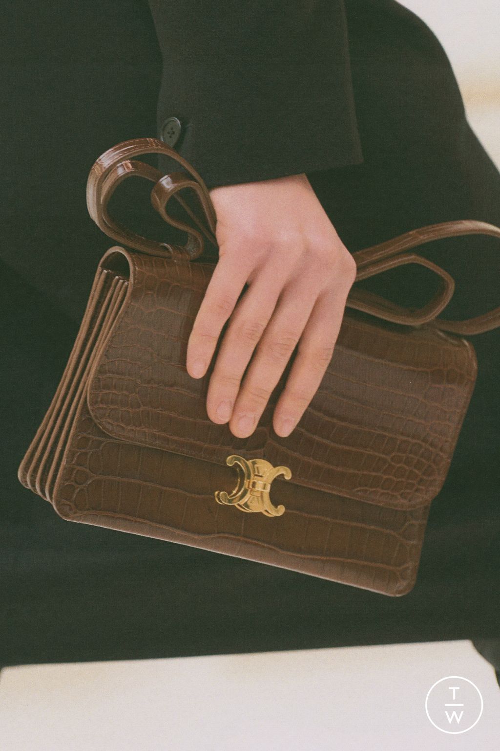 Fashion Week Paris Fall/Winter 2026 look 1 from the Celine collection womenswear accessories