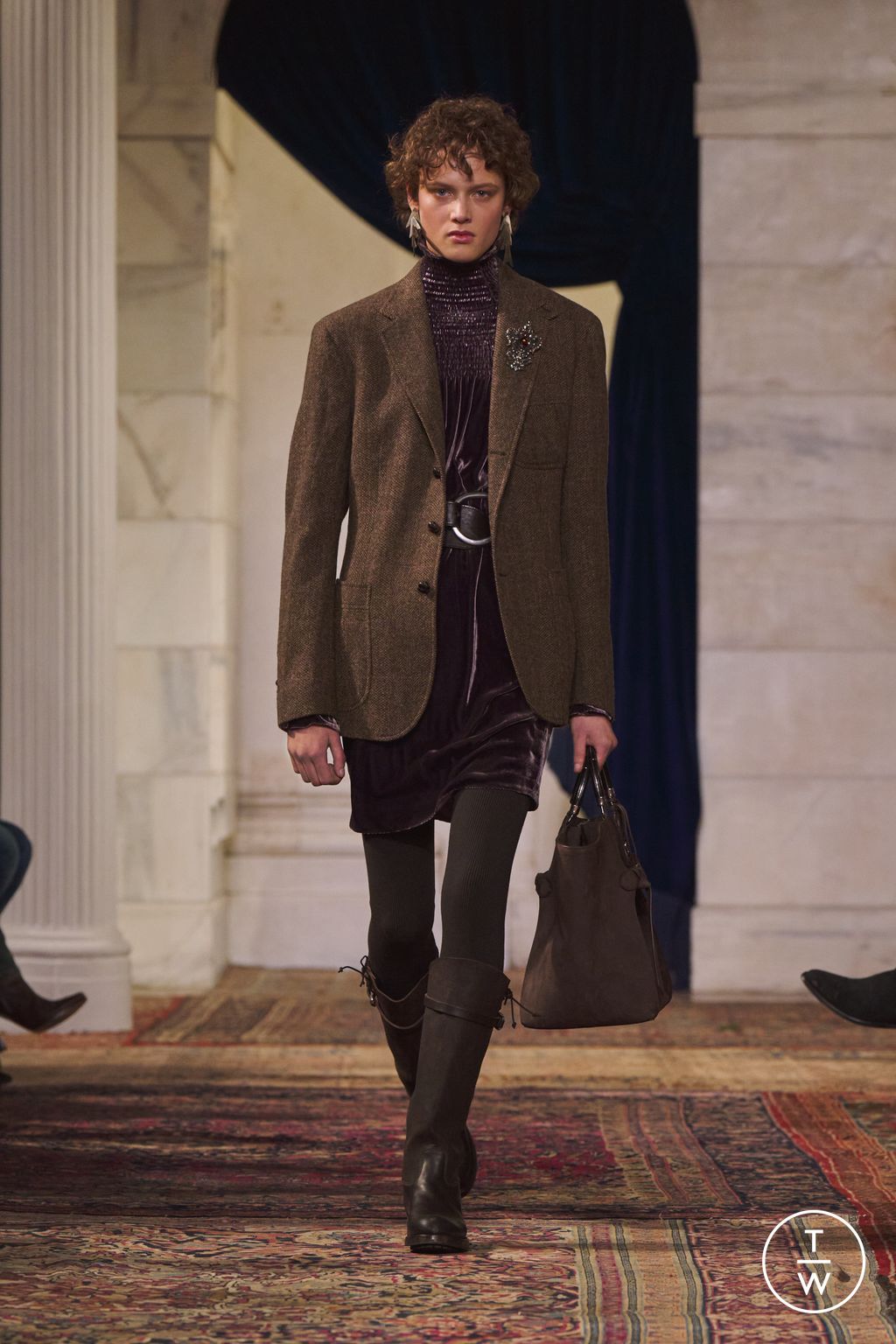 Fashion Week New York Fall/Winter 2026 look 2 de la collection Ralph Lauren womenswear