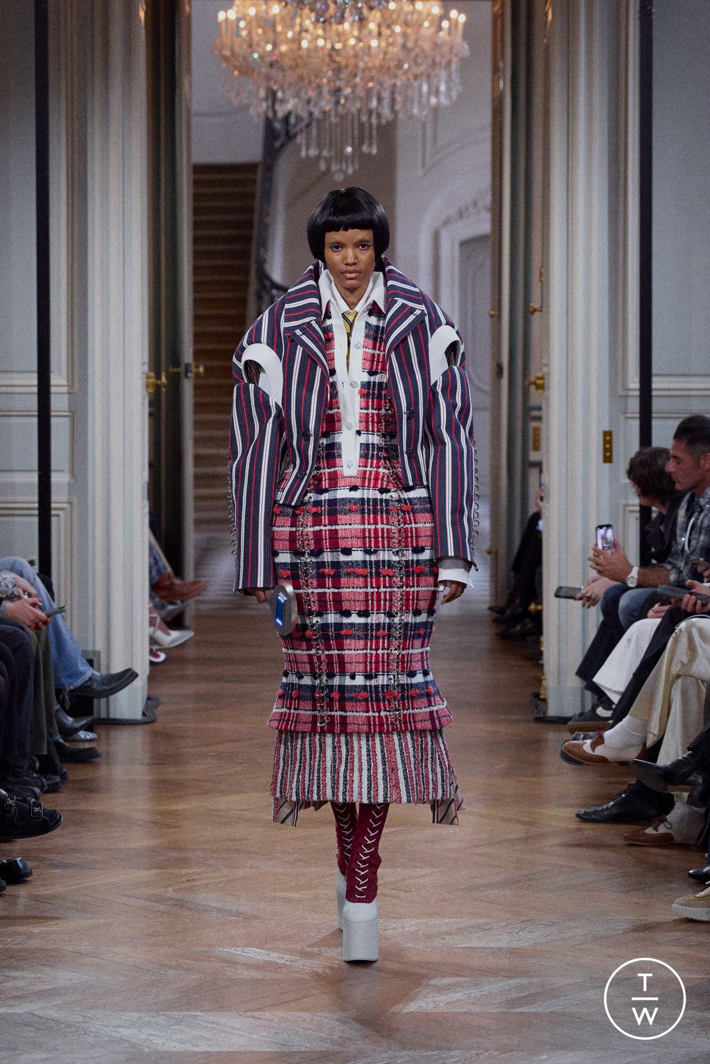 Fashion Week Paris Spring/Summer 2026 look 20 from the Thom Browne collection womenswear