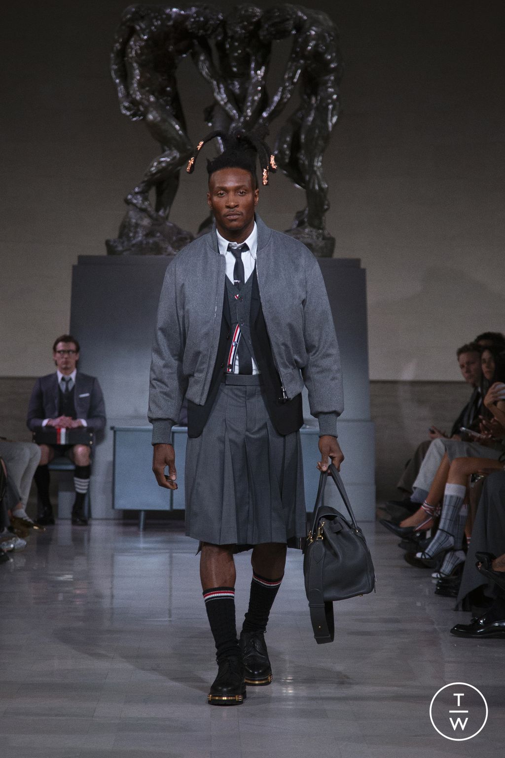 Fashion Week New York Fall/Winter 2026 look 3 de la collection Thom Browne womenswear