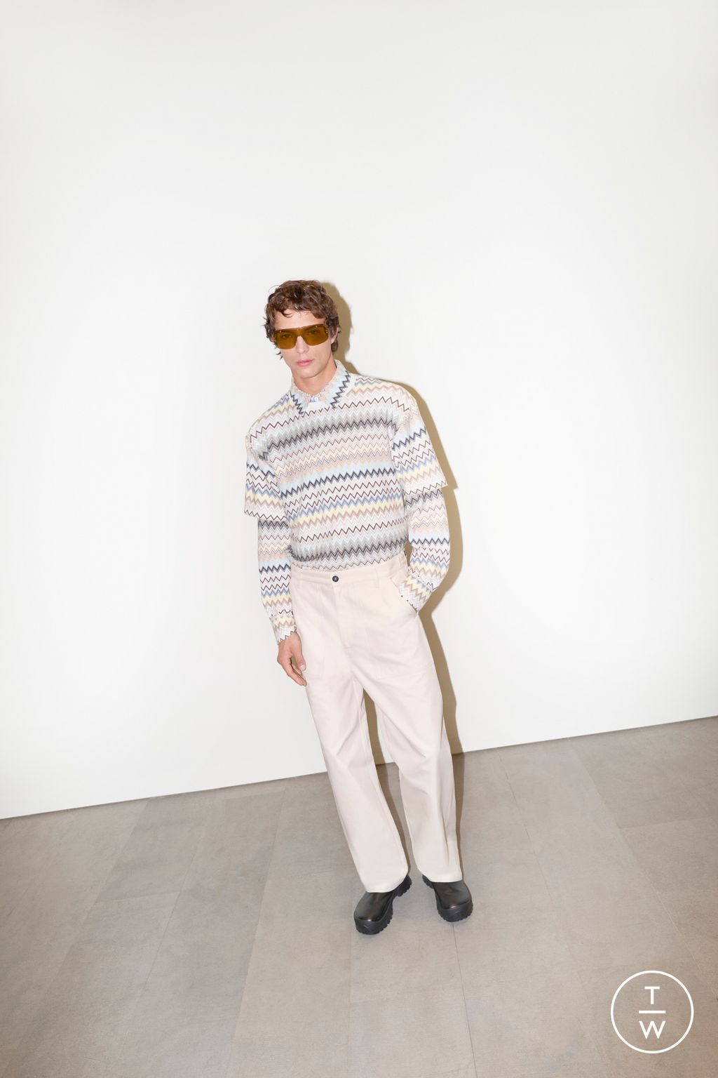 Fashion Week Milan Fall/Winter 2024 look 3 from the Missoni collection 男装