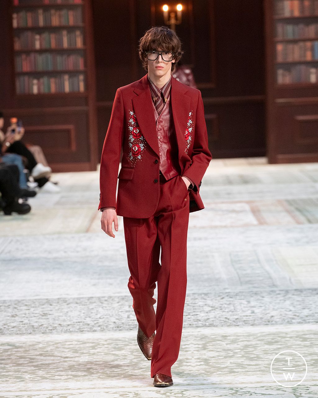 Fashion Week Paris Fall/Winter 2026 look 4 from the Amiri collection menswear
