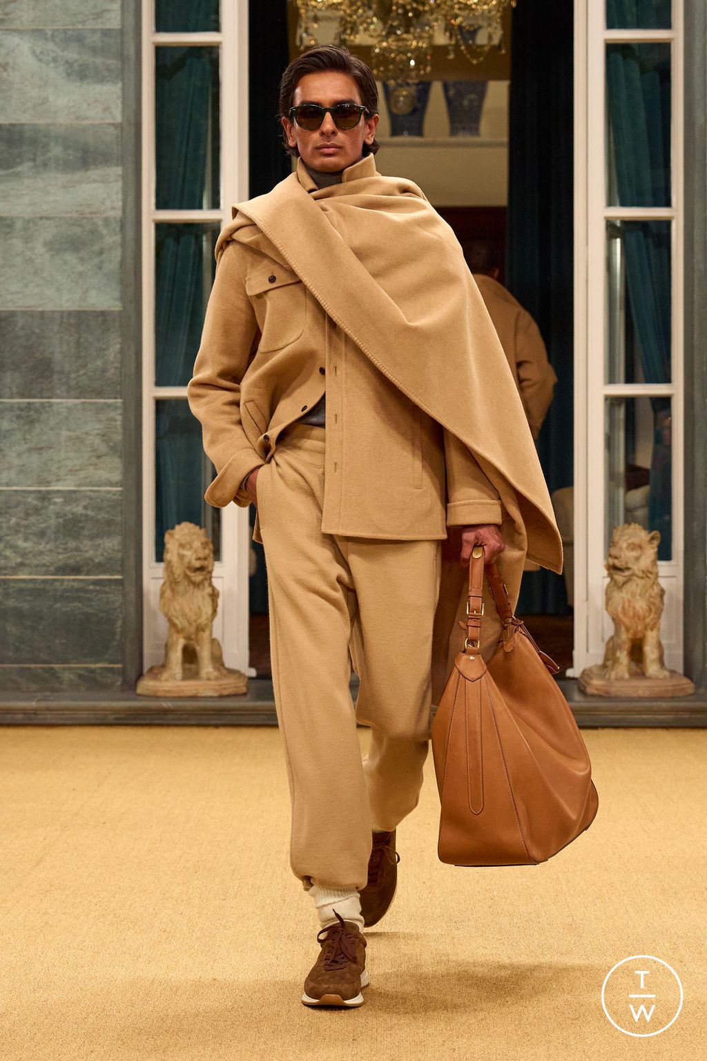 Fashion Week Milan Fall/Winter 2026 look 41 from the Ralph Lauren Purple Label collection menswear