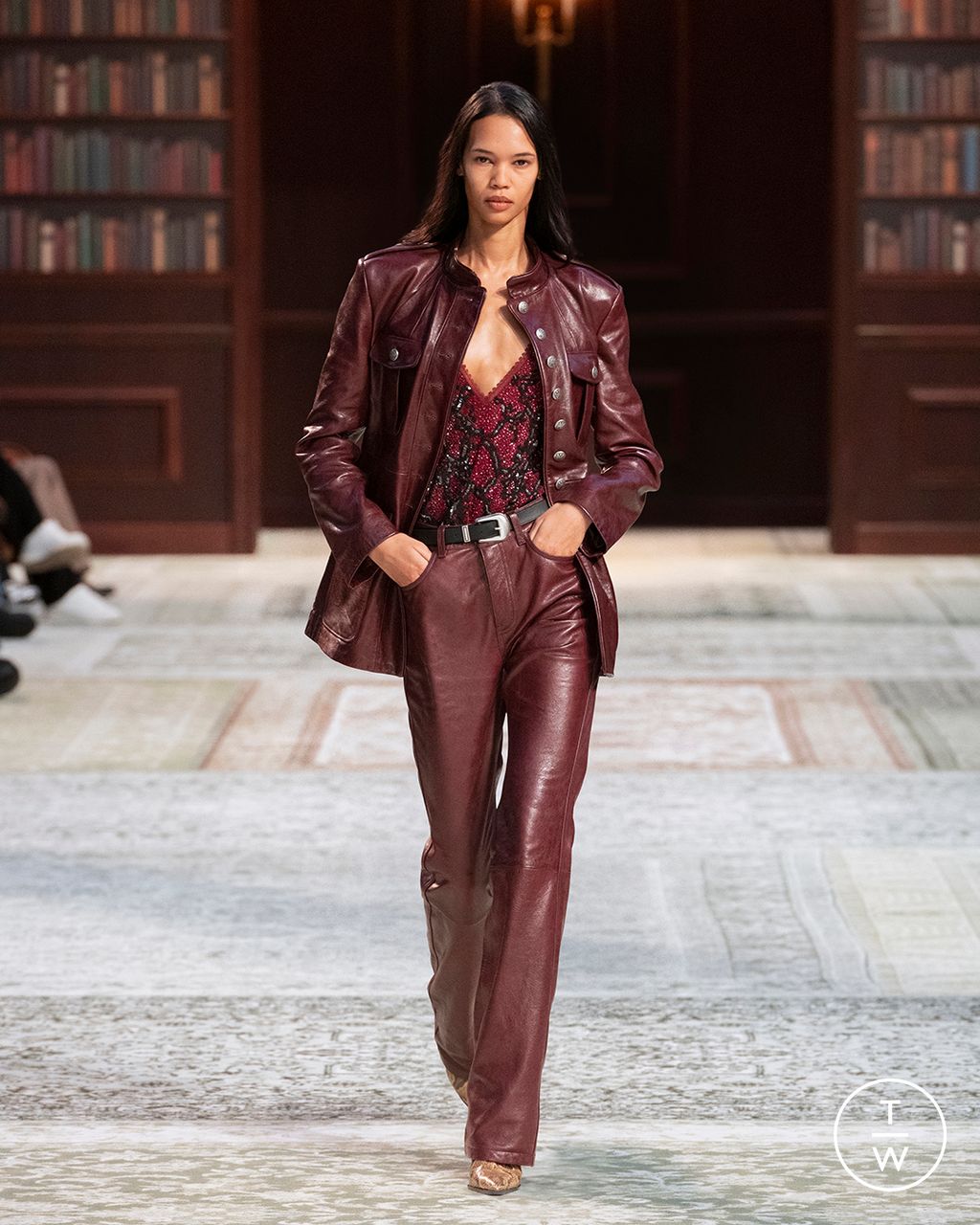 Fashion Week Paris Fall/Winter 2026 look 5 from the Amiri collection menswear