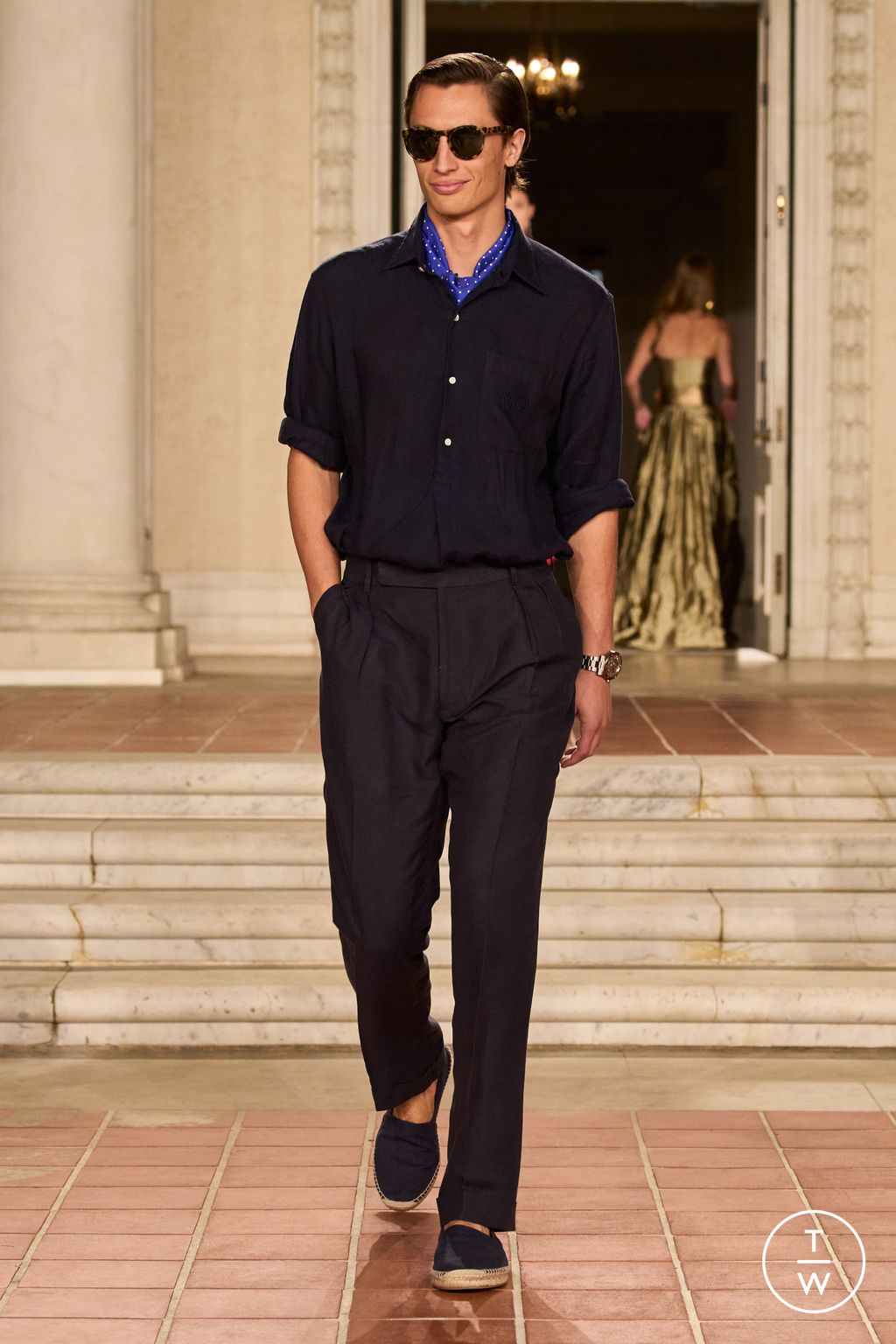 Fashion Week New York Spring/Summer 2023 look 53 from the Ralph Lauren collection 女装