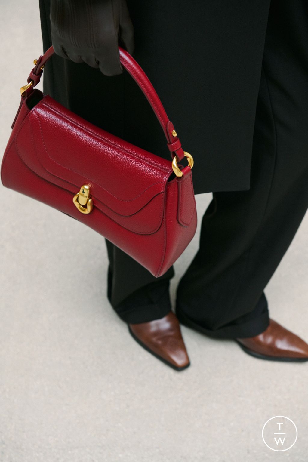 Fashion Week New York Fall/Winter 2026 look 4 from the Polo Ralph Lauren collection womenswear accessories