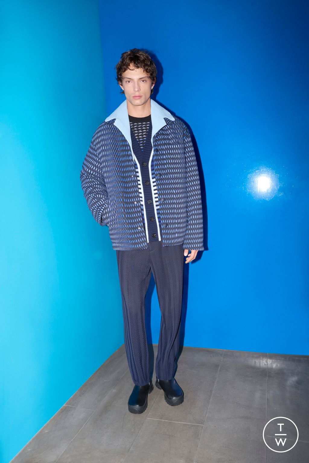 Fashion Week Milan Fall/Winter 2024 look 7 from the Missoni collection 男装