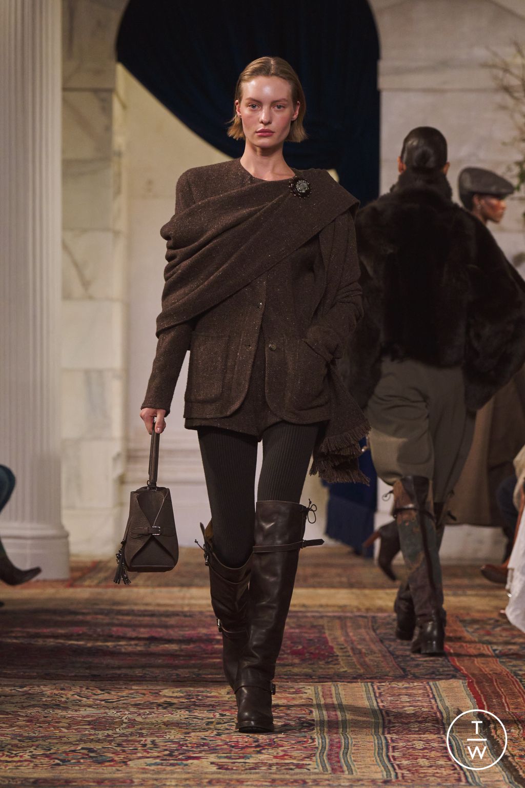 Fashion Week New York Fall/Winter 2026 look 7 from the Ralph Lauren collection 女装