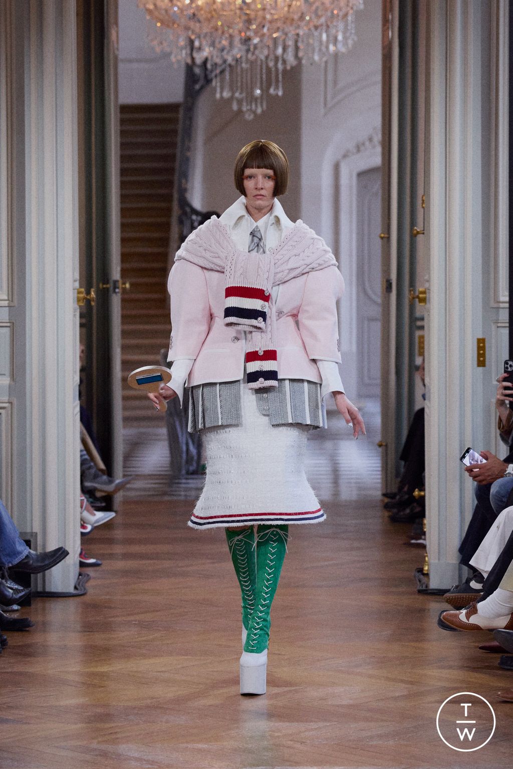 Fashion Week Paris Spring/Summer 2026 look 7 from the Thom Browne collection womenswear
