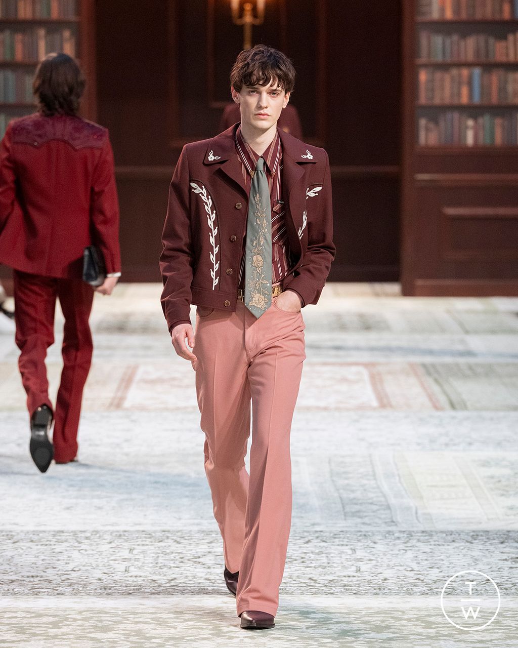 Fashion Week Paris Fall/Winter 2026 look 8 from the Amiri collection menswear