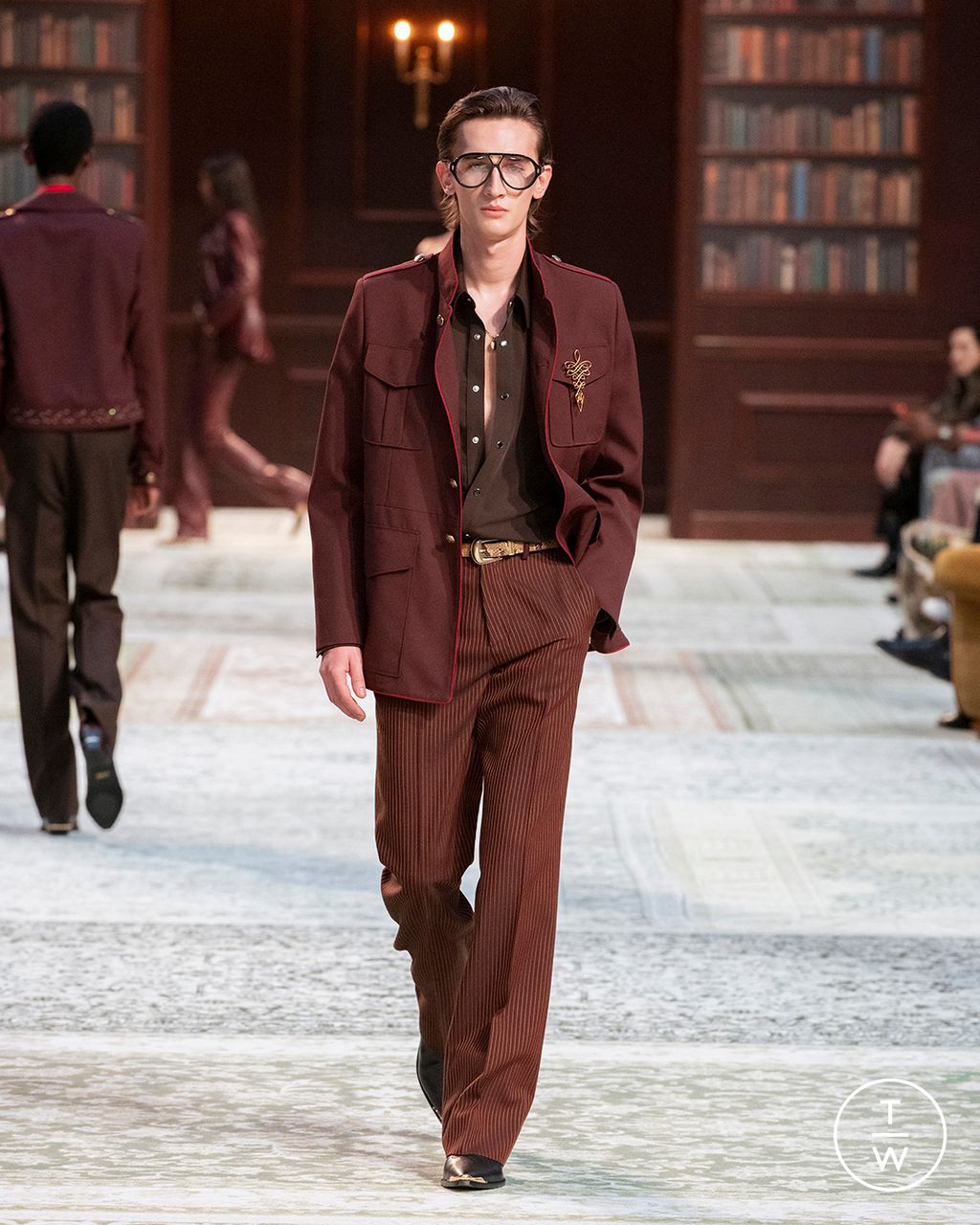 Fashion Week Paris Fall/Winter 2026 look 9 from the Amiri collection menswear