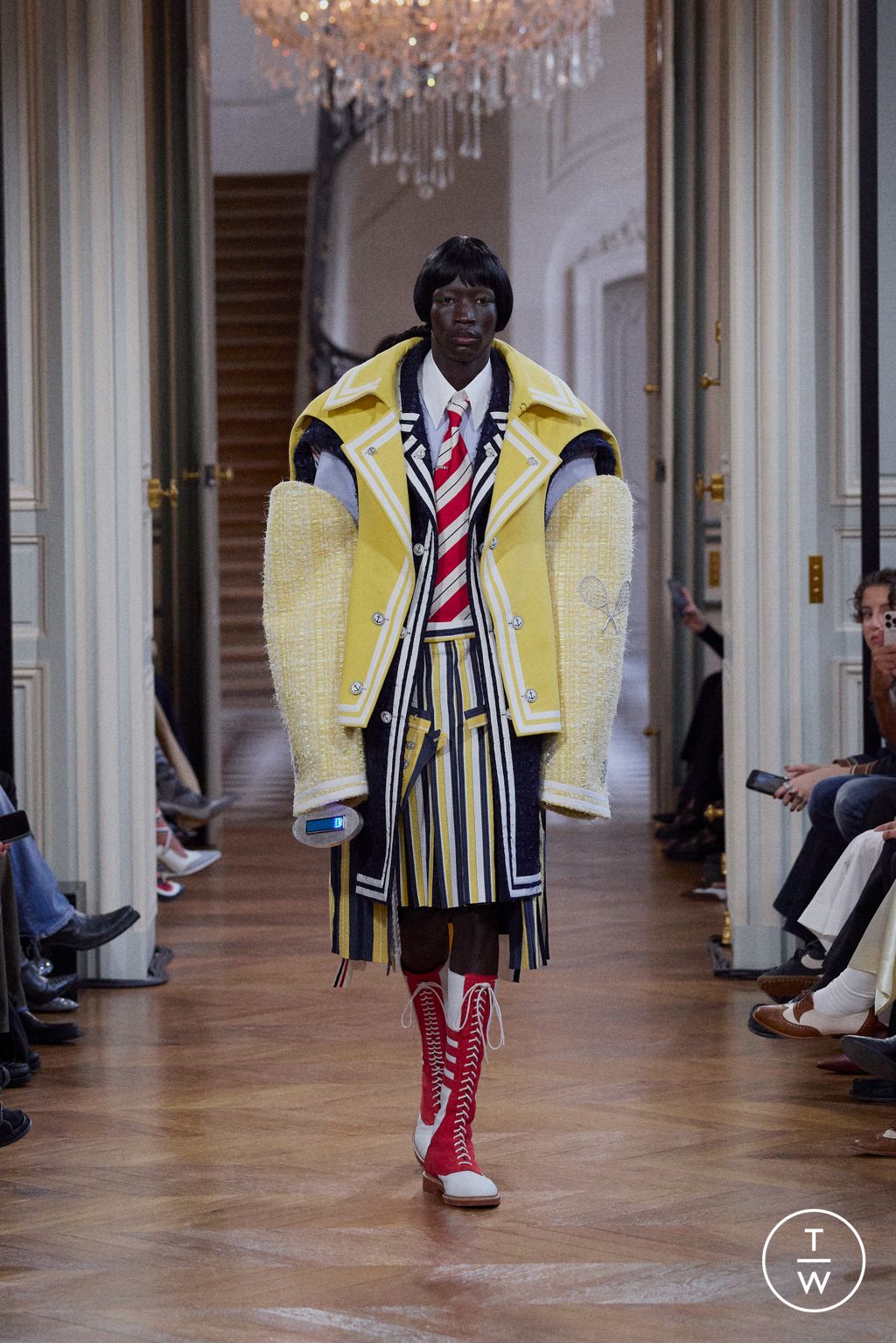 Fashion Week Paris Spring/Summer 2026 look 10 from the Thom Browne collection womenswear