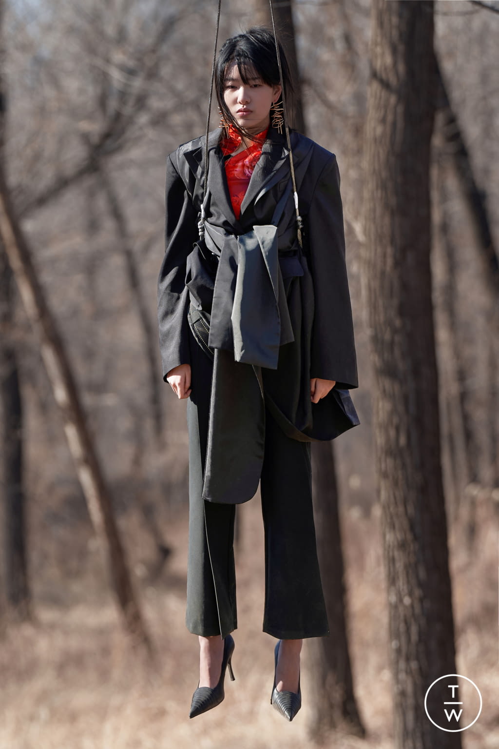 Fashion Week London Fall/Winter 2021 look 9 from the Marrknull collection 女装