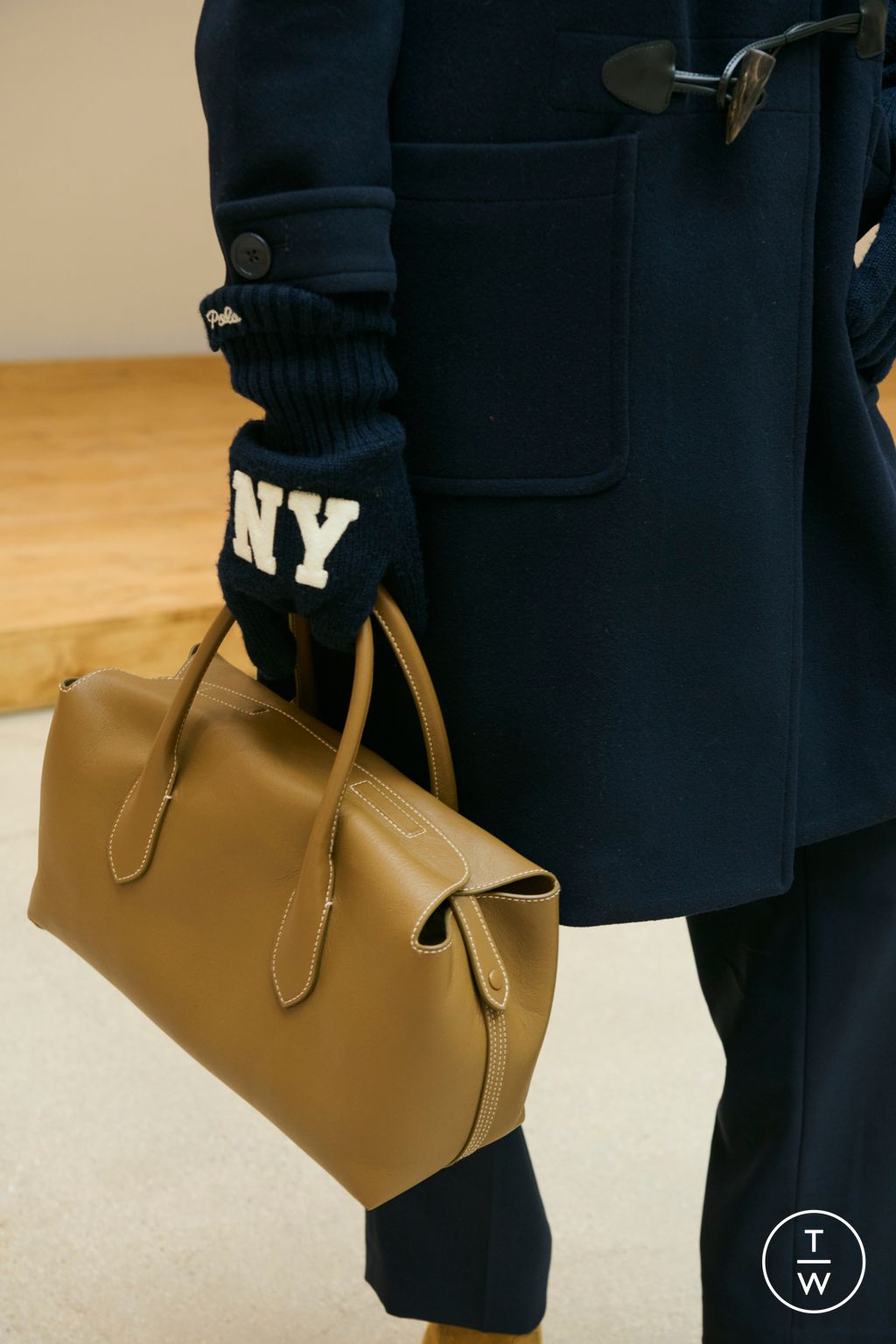 Fashion Week New York Fall/Winter 2026 look 7 from the Polo Ralph Lauren collection womenswear accessories