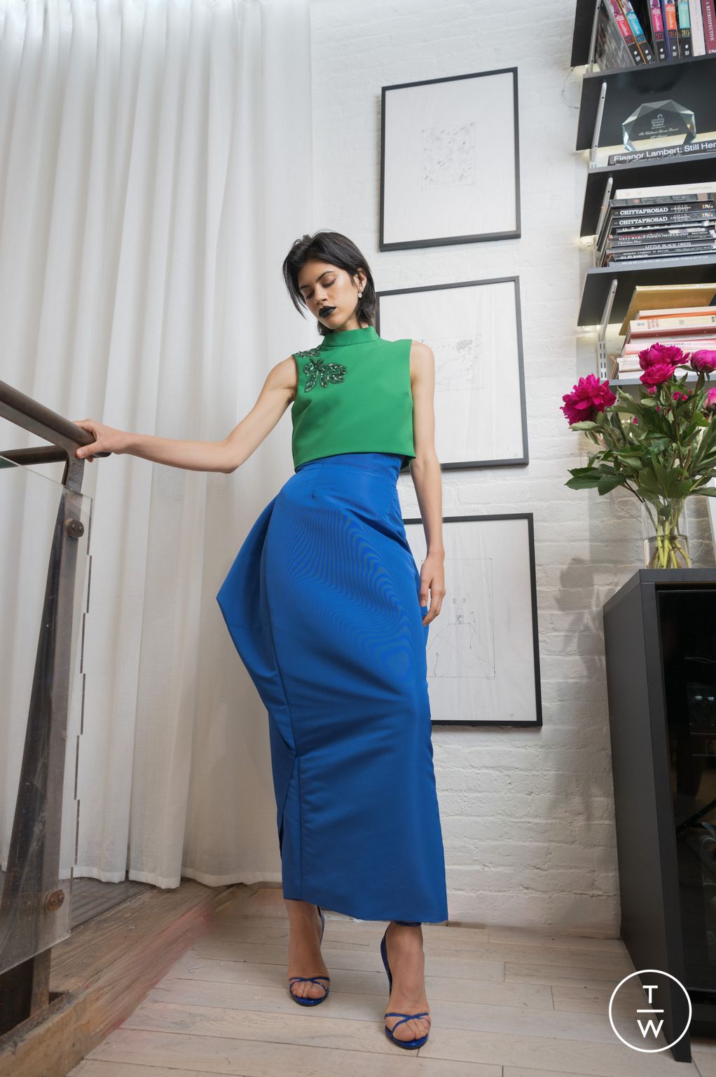 Fashion Week New York Resort 2025 look 10 from the Bibhu Mohapatra collection womenswear