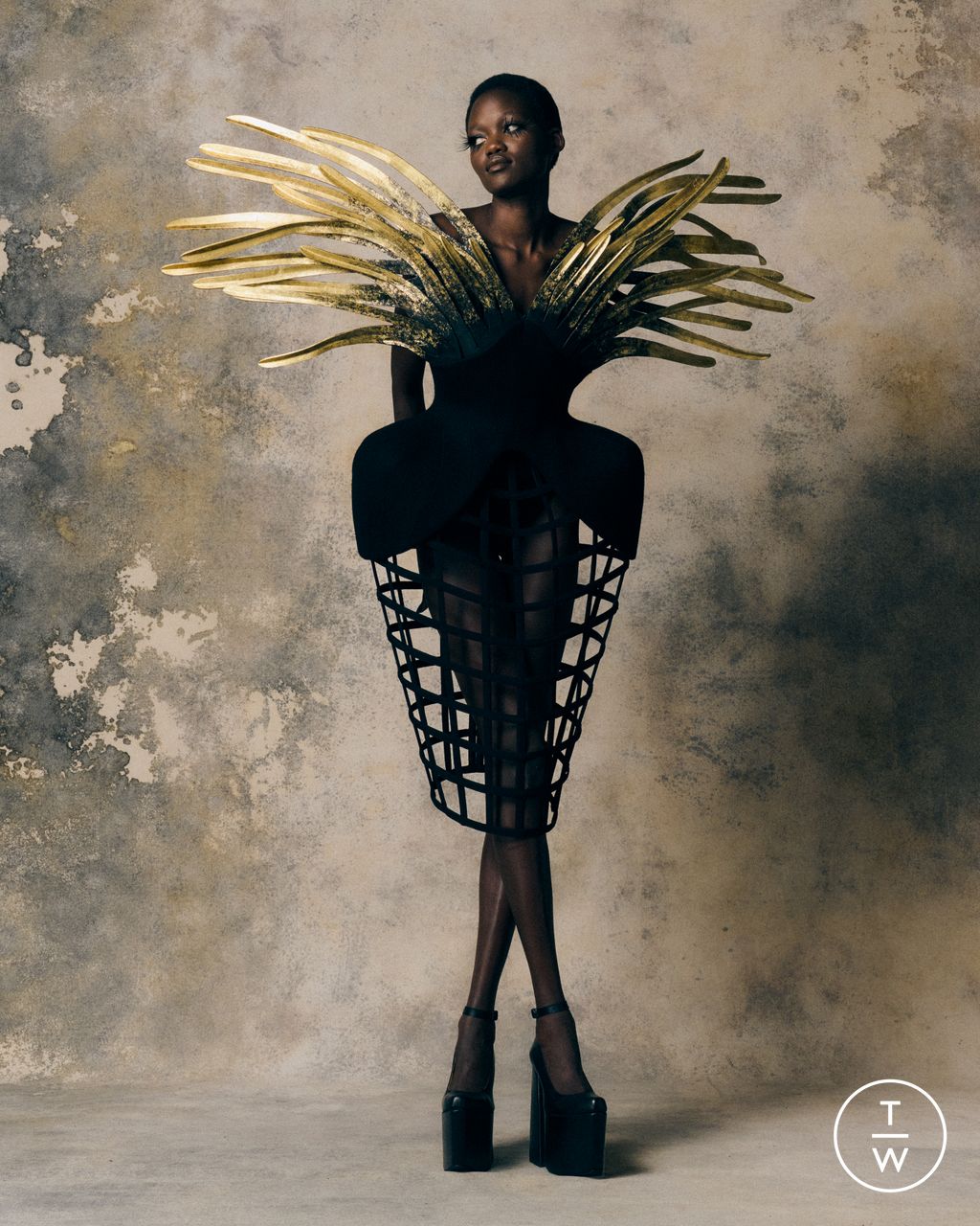 Fashion Week London Fall/Winter 2025 look 11 from the Harris Reed collection womenswear